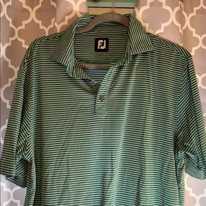 Foot joy stripe collar golf shirt
